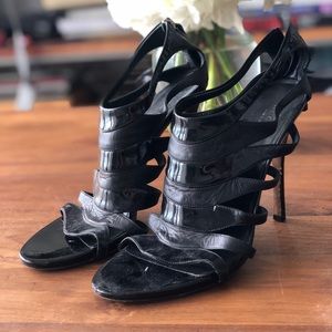 Black Gucci high Heeled Sandals